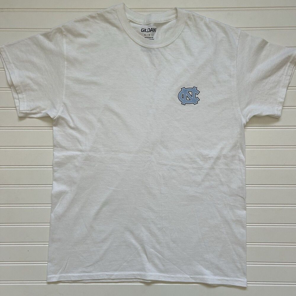 UNC North Carolina Tar Heels Chapel Hill Gildan T Shirt White Medium NCAA